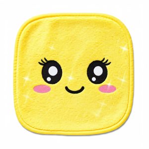micro fiber cloth with a cute face