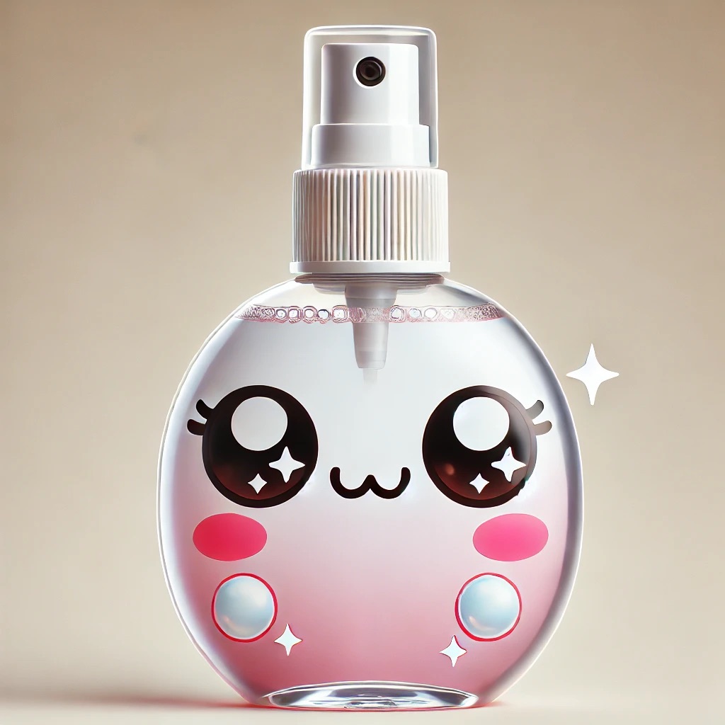 Red all-surface spray with a cute face.