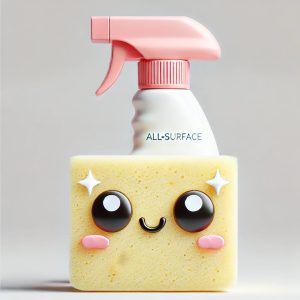 Yellow sponge with a cute face