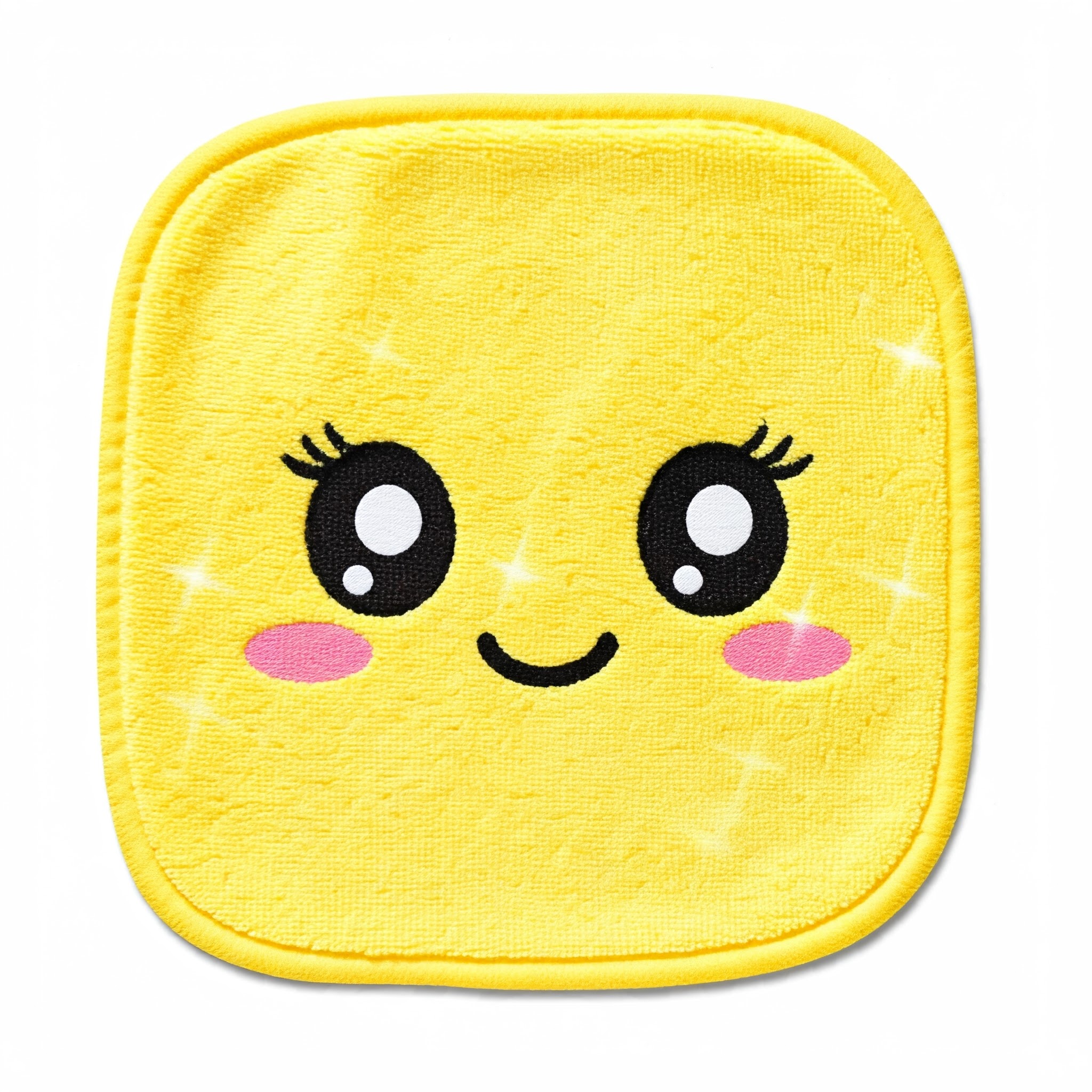 micro fiber cloth with a cute face